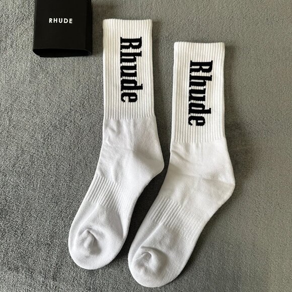 RHUDE white and black casual tube socks - Picture 3 of 5